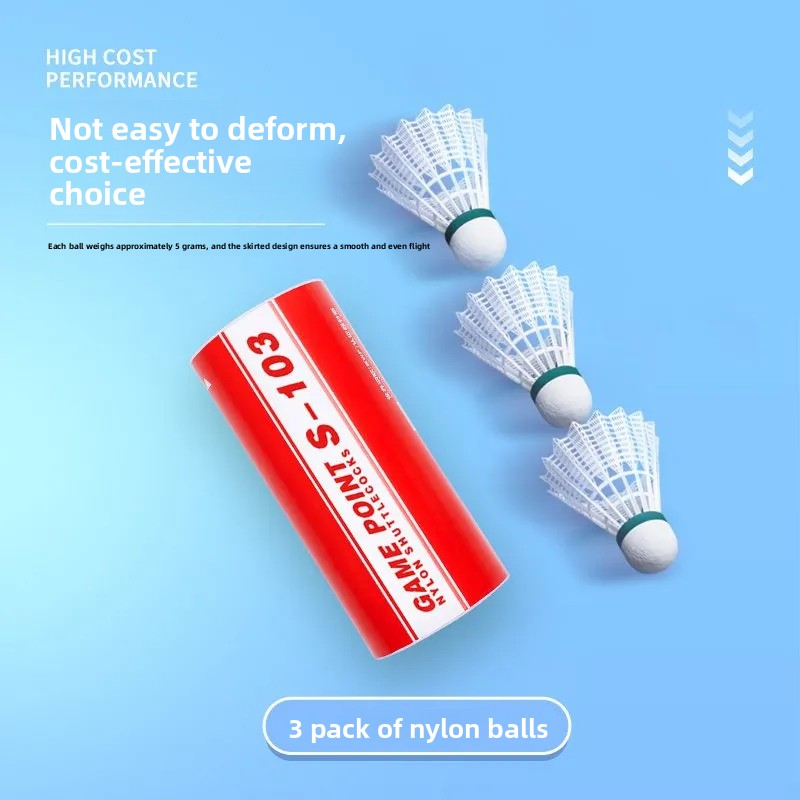 Badminton Shuttlecock - 1튜브 3개 쿰푸 배드민턴 공 셔틀콕