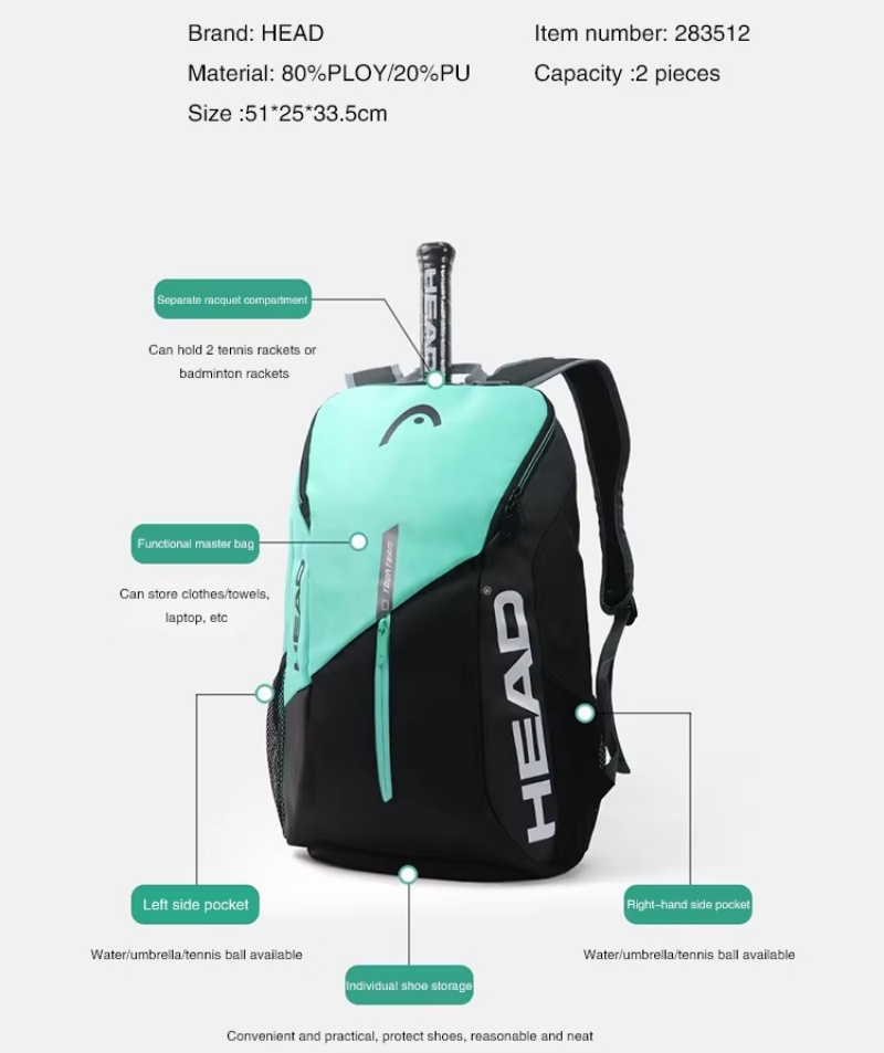 헤드 테니스 백팩 투어 팀 대용량 야외 스포츠 가방 다 - Backpack Racket Bag 리뷰 및 가격