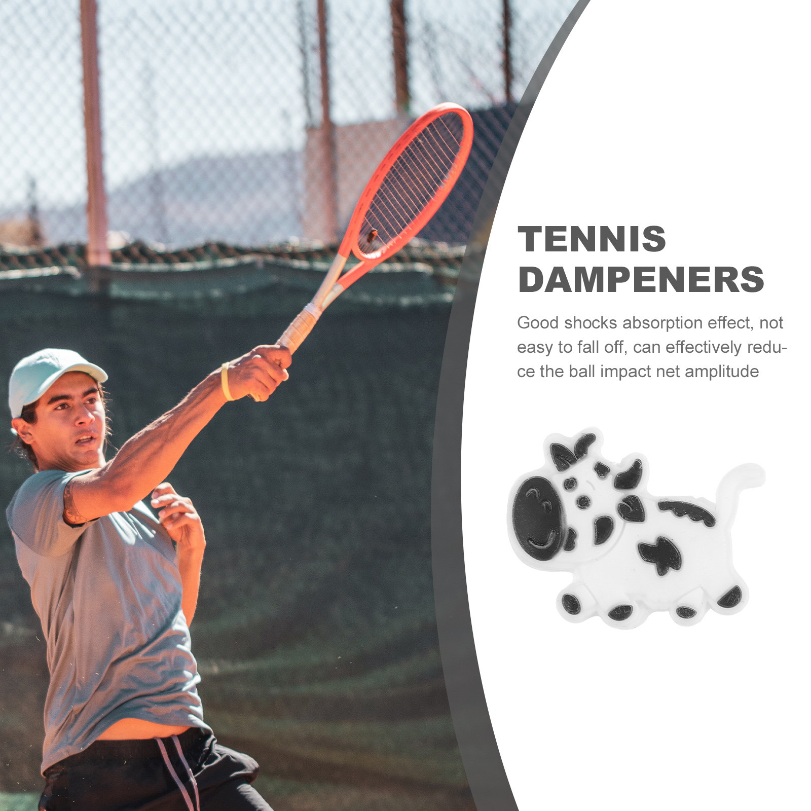 카툰 소 모양 테니스 라켓 댐퍼 실리콘 충격 흡수기 소 - Racket Vibration Dampener 리뷰 및 가격