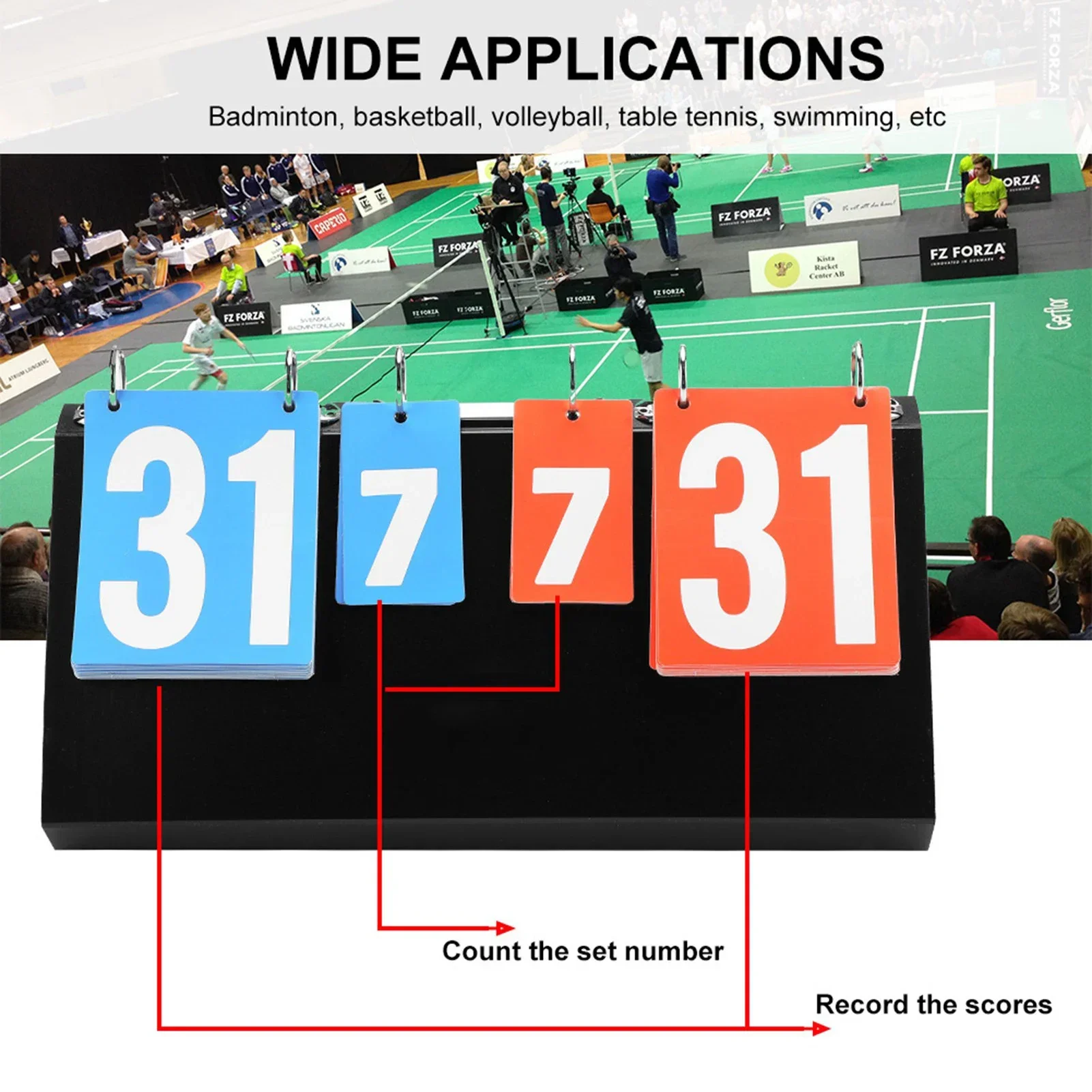 탁구 농구 배드민턴을 위한 4 자리 스포츠 경쟁 점수  - Badminton Scoreboard 리뷰 및 가격