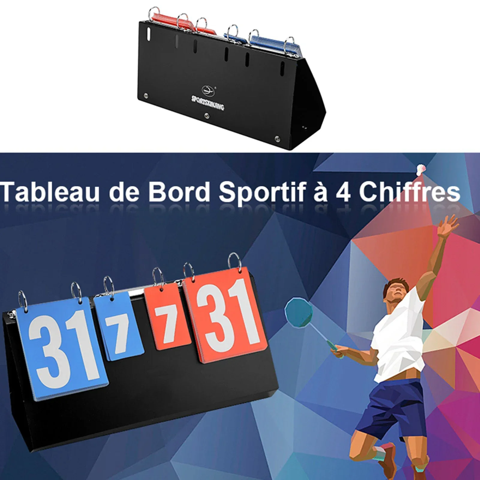 탁구 농구 배드민턴을 위한 4 자리 스포츠 경쟁 점수  - Badminton Scoreboard 리뷰 및 가격