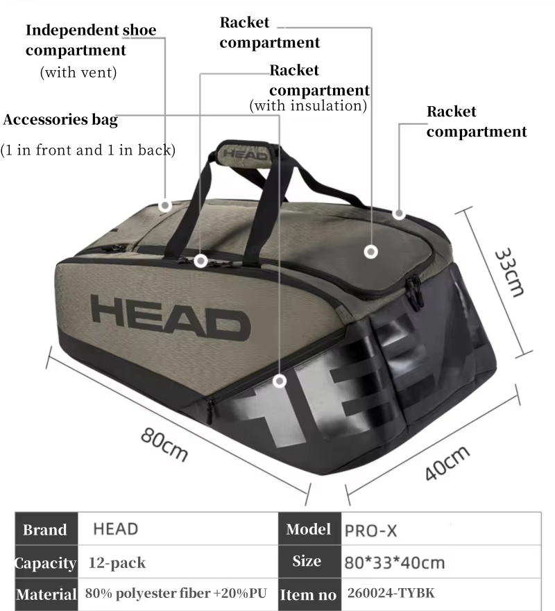 헤드 투어/프록스 시리즈 테니스 라켓 가방 9팩 12팩 - Backpack Racket Bag 리뷰 및 가격
